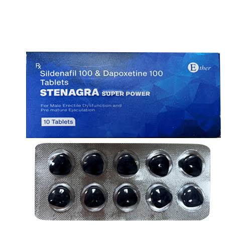 藍鑽超級偉哥威而鋼雙效片 Stenagra super power Sildenafil 100 10粒/盒 香港現貨正品
